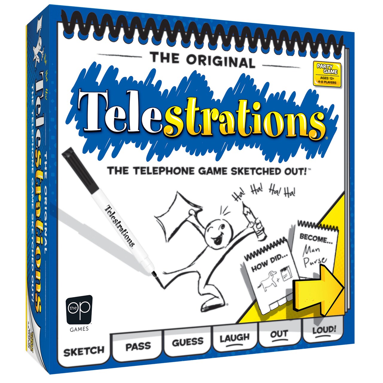 USAopoly: Telestrations Original - Family Drawing Board Game, The Telephone Game Sketched Out, Party Night Just Got Better, Ages 12+, 4-8 Players